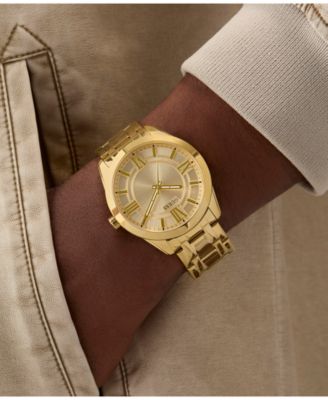 Men's Analog Gold-Tone Stainless Steel Watch, 44mm