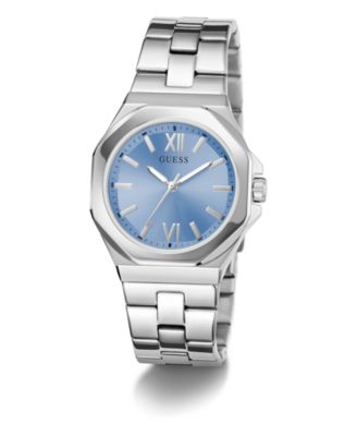 Women's Analog Silver-Tone Stainless Steel Watch, 34mm