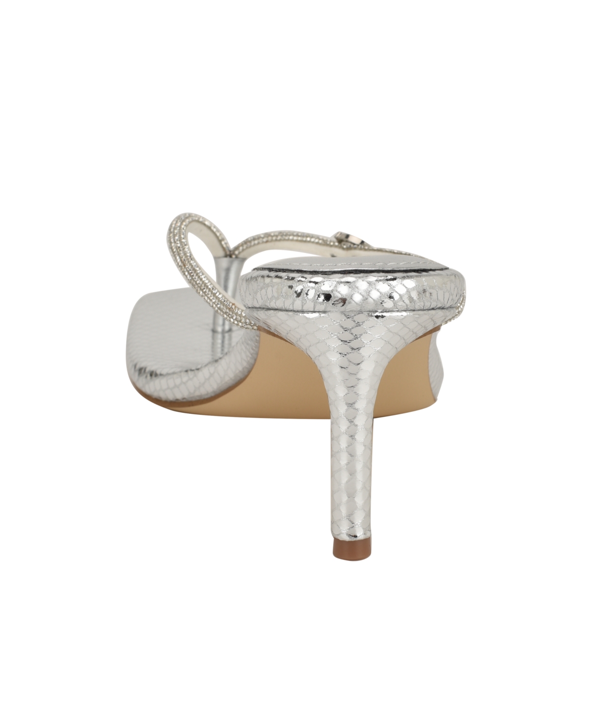Guess Crystal Embellished Sandal In Silver