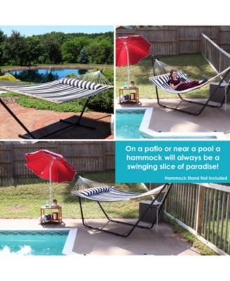 Sunnydaze Decor Two-Person Quilted Fabric Hammock with Spreader Bars - 450 lb Weight Capacity