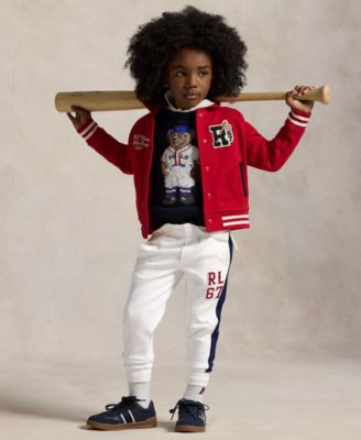 Little Boys Logo Double Knit Joggers