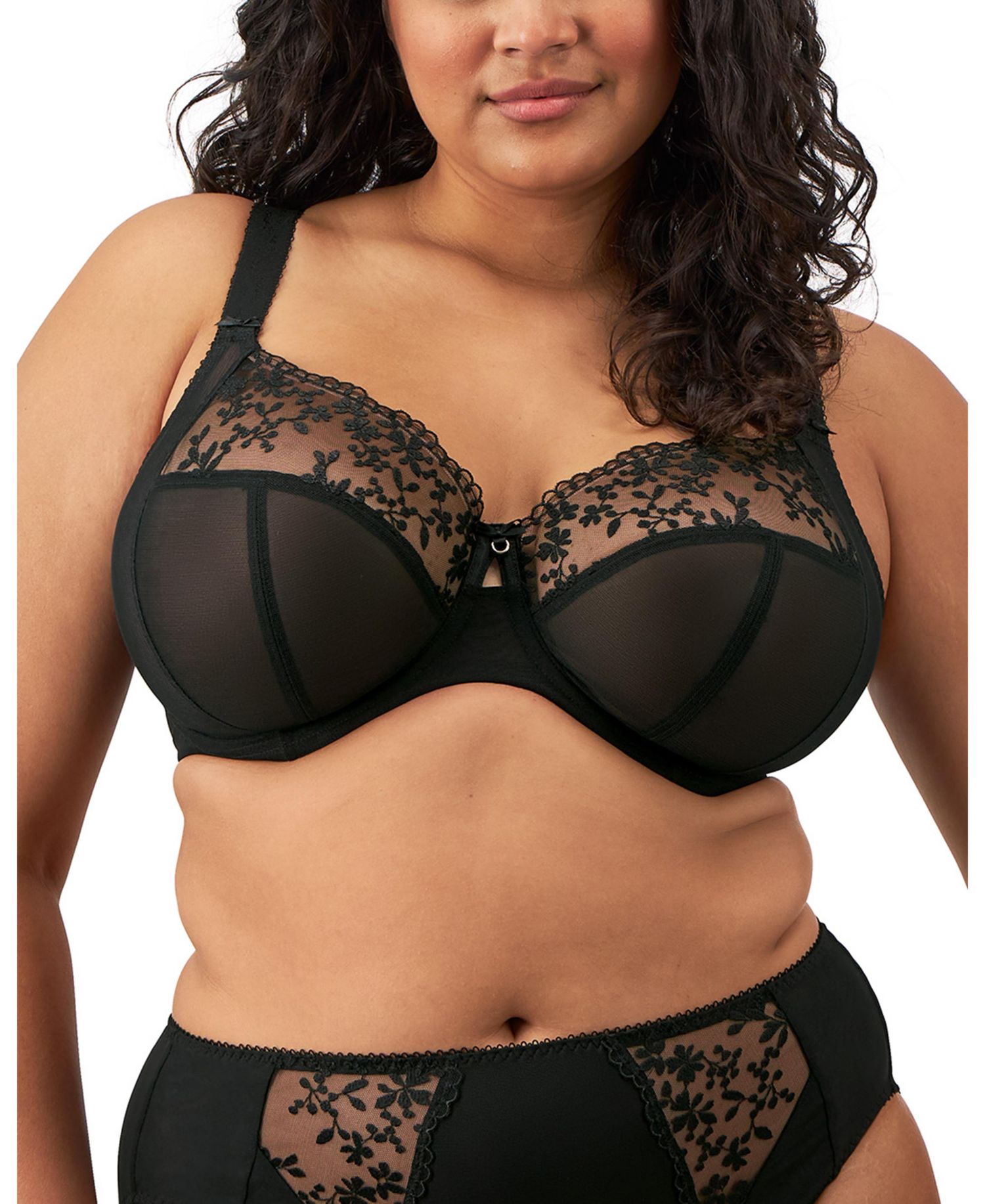 Plus Size Zarla Banded Underwire Stretch Lace Bra EL302505