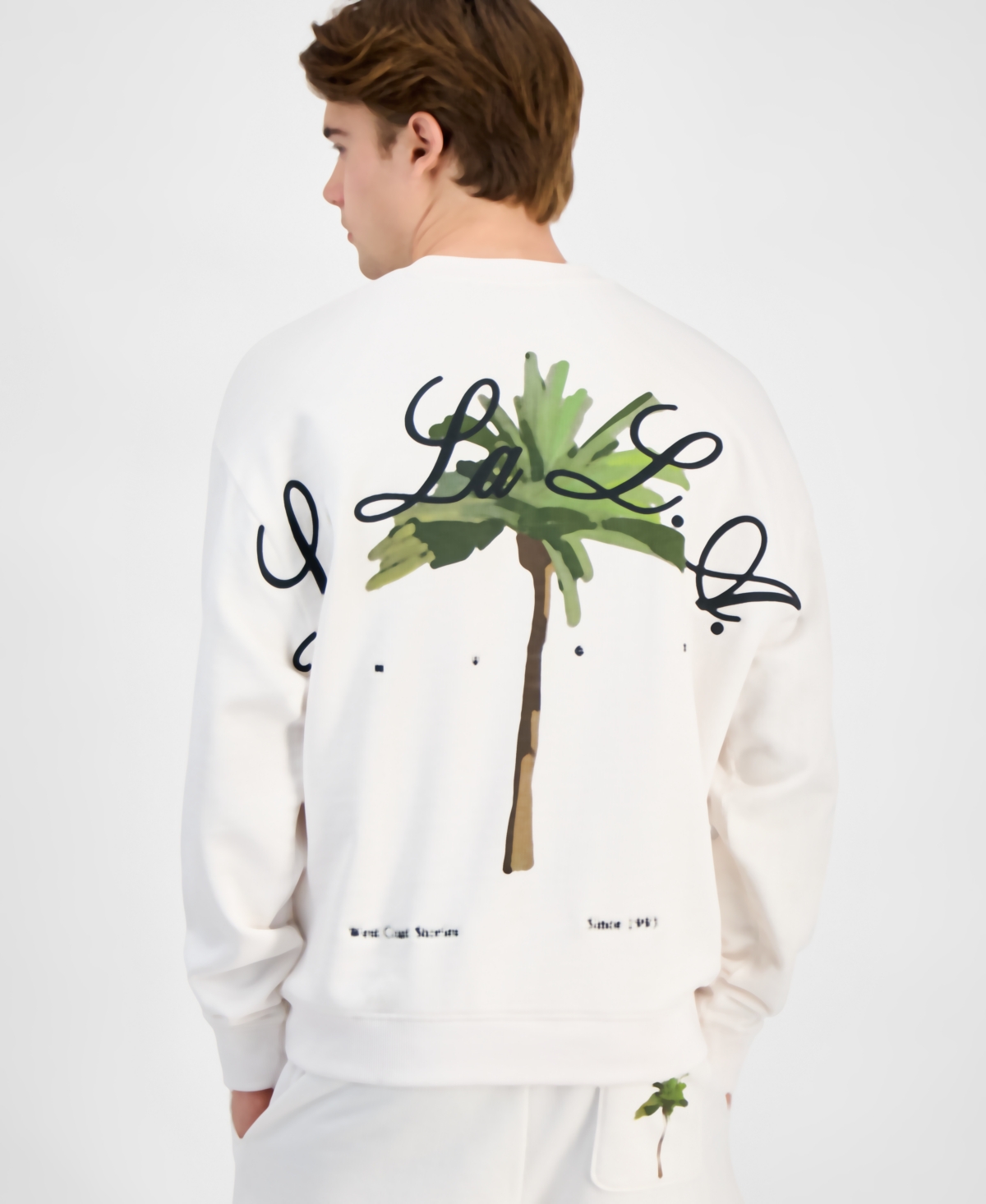 Hugo Boss Cotton-terry Sweatshirt With Logo Artwork In Natural