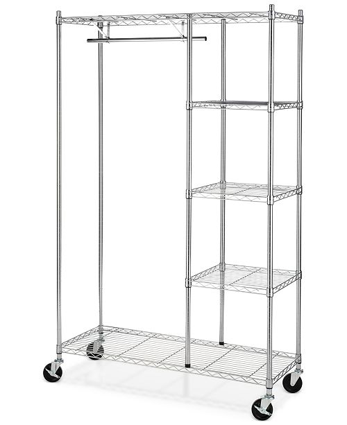 Whitmor Rolling Garment Rack With Shelves Reviews Cleaning