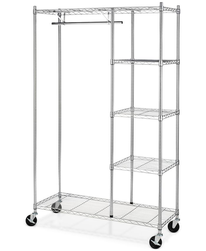 Whitmor Rolling Garment Rack with Shelves Macy's