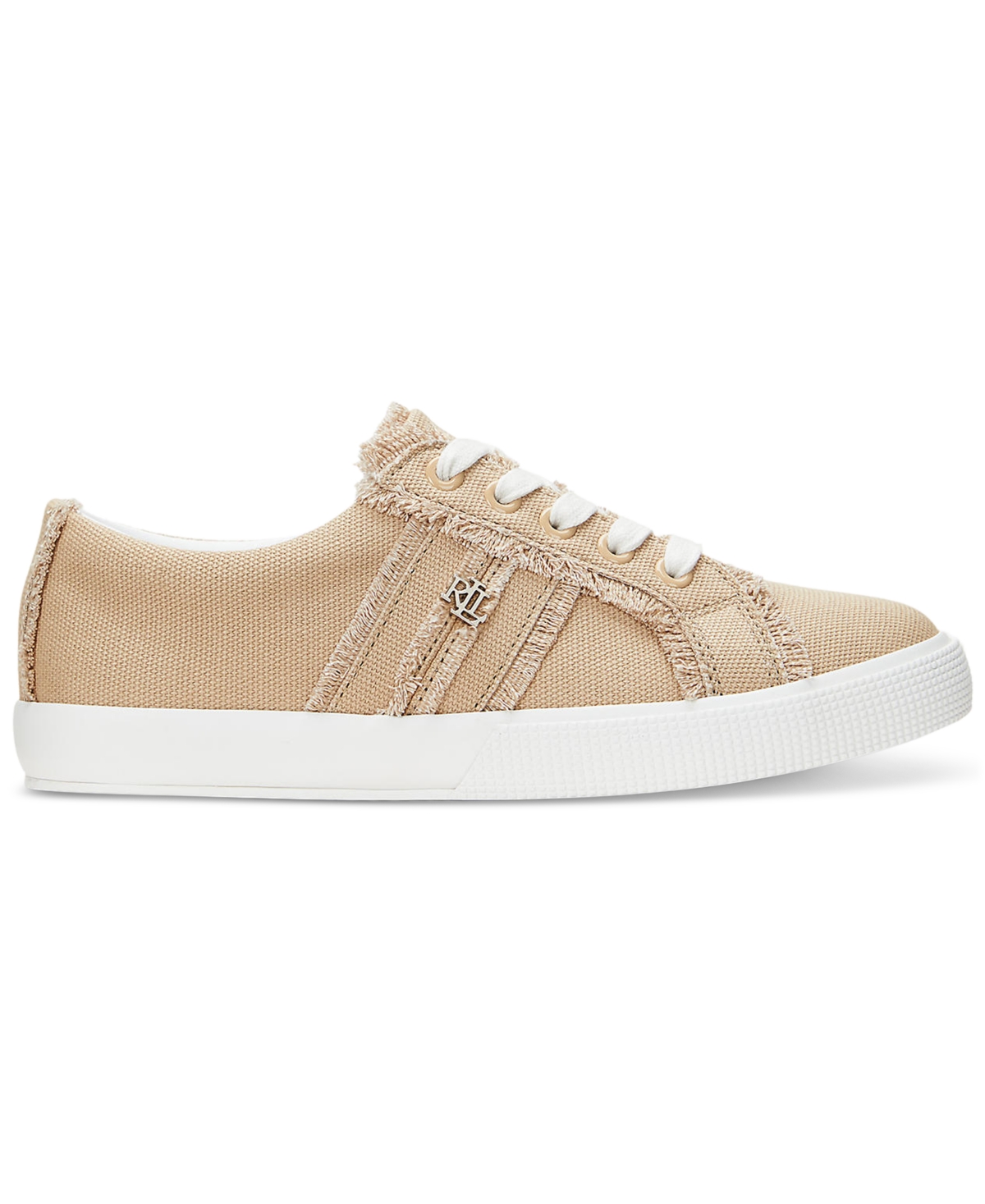Shop Ralph Lauren Women's Janson Sneakers In Sand Dune