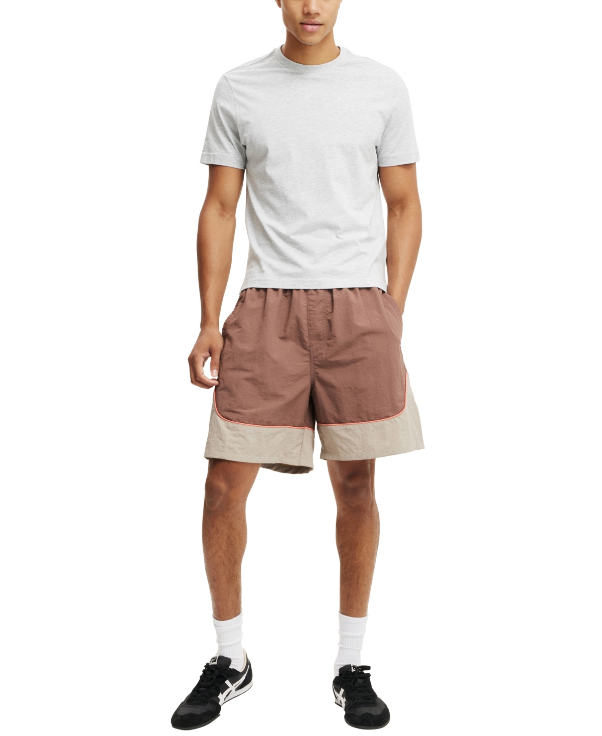 Shop Cotton On Men's All Purpose Short In Burgandy,gravel Panel