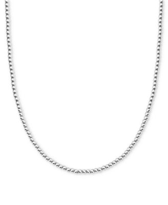 Giani Bernini - Polished Bead Link Chain Necklace 16" + 2" extender