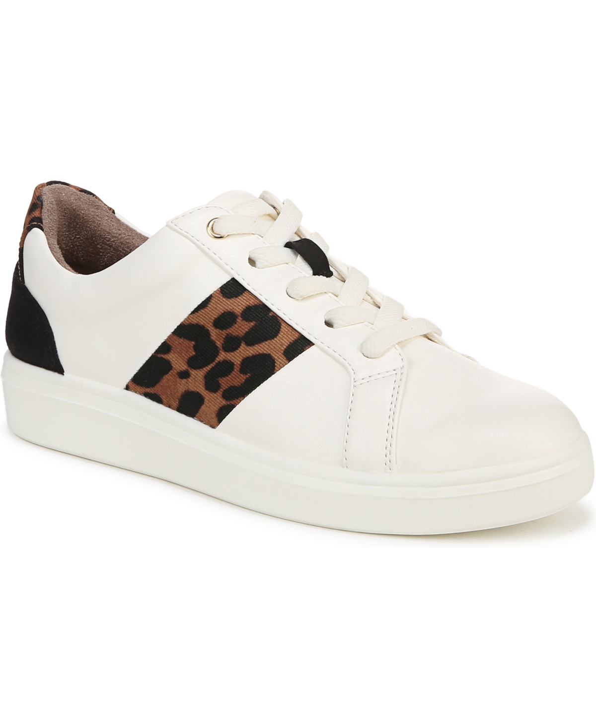 Bzees Happy Friday Sneaker In White,leopard Faux Leather
