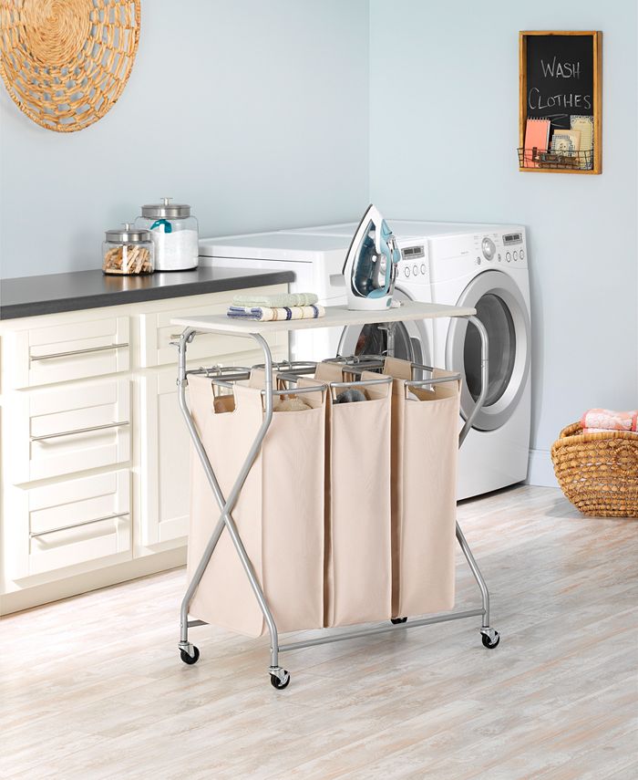 Whitmor EasyLift Laundry Sorter & Ironing Table Macy's