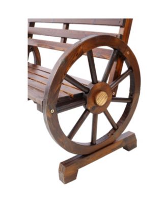 Streamdale 2-Person Wagon Wheel Bench for Outdoor & Patio