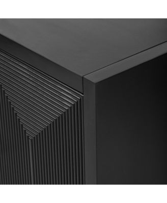 Streamdale Sleek Storage Cabinet Sideboard Buffet with Vertical Line Design,Suitable for Study,Entrance and Living Room