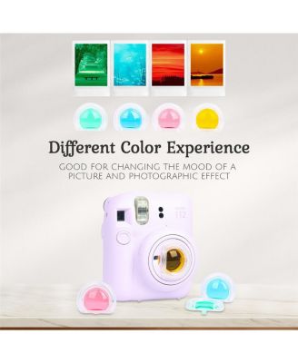 Instax Mini 12 Instant Film Camera, Clay White Bundle with Instax Mini Custom Case, Accessory Kit and Daylight Film