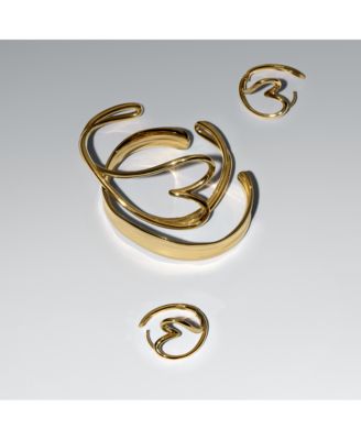 Gold Plated Heart Shaped Hoop Earrings