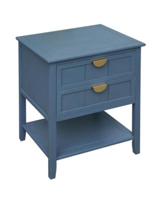 2 Pc. Modern Upholstered 3-Tier Storage Nightstand Side Table