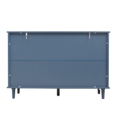 Vintage 7 Drawer Storage Cabinet Sideboard Buffet Cabinet Entryway Cabinet with Drawers Accent Storage Cabinet for Living Room Bedroom