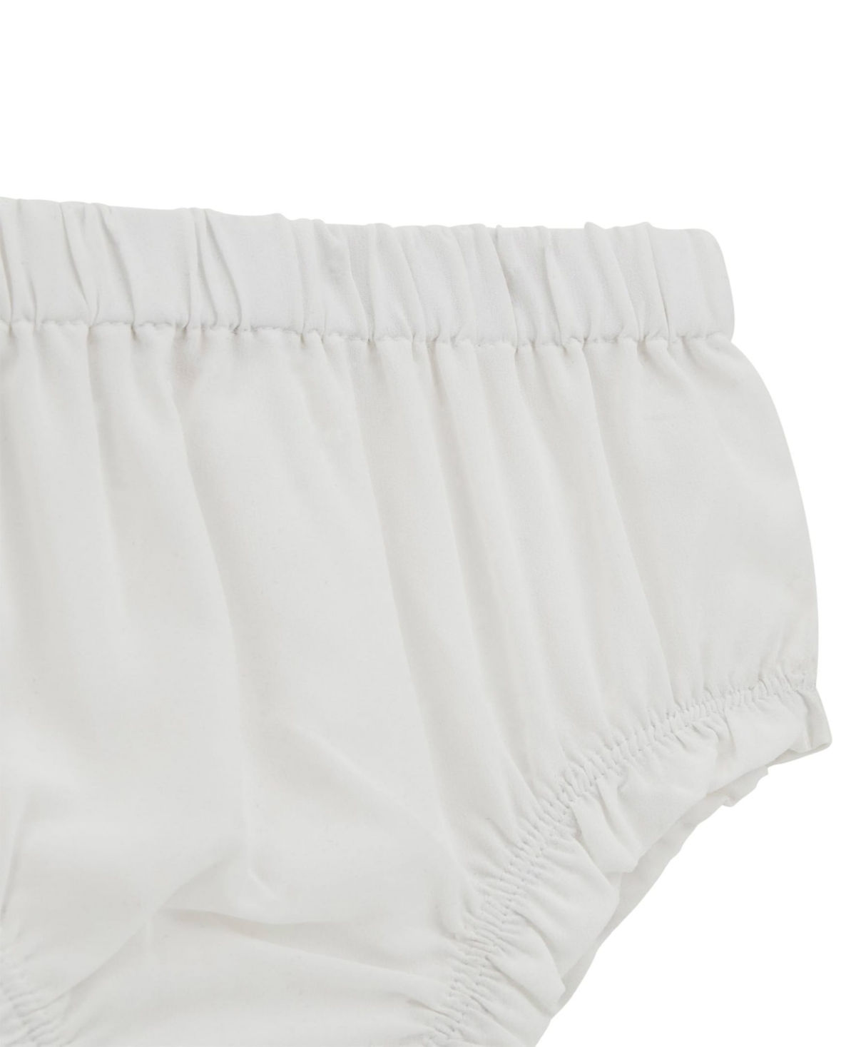 Guess Baby Girls 2-piece Short Sleeve Chiffon Dress And Coordinating Bloomer Set In White