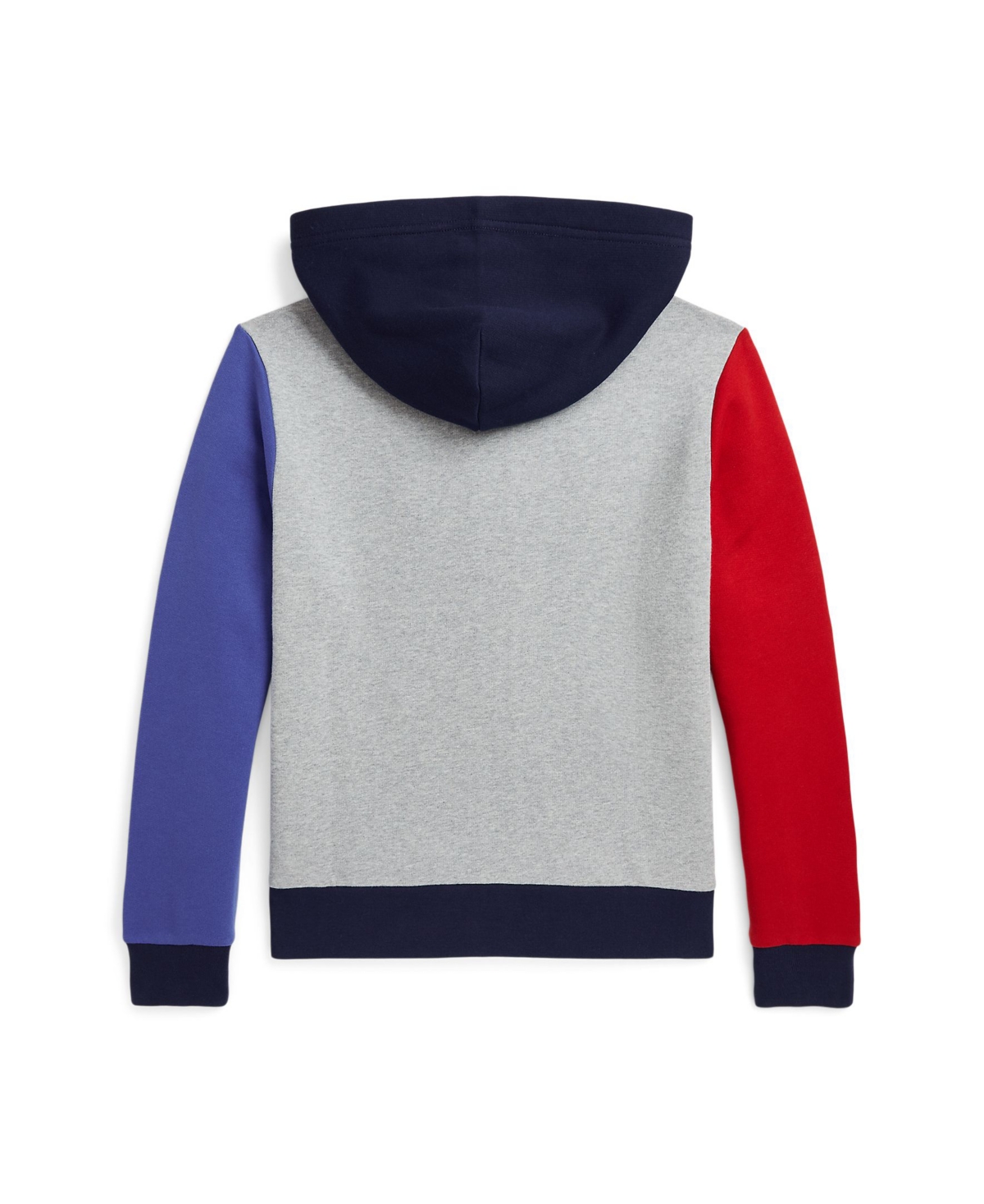 Polo Ralph Lauren Baseball-logo Fleece Full-zip Hoodie In Andover Heather