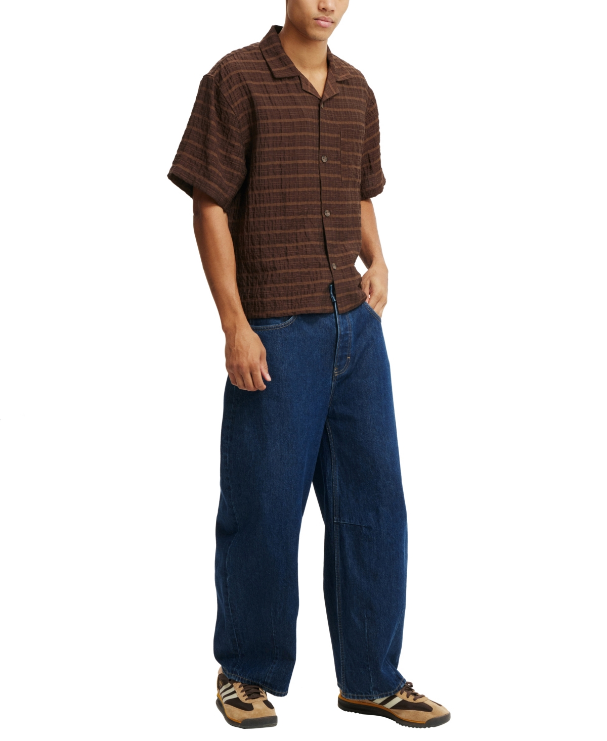 COTTON ON MEN'S BOX FIT SHORT SLEEVE SHIRT 