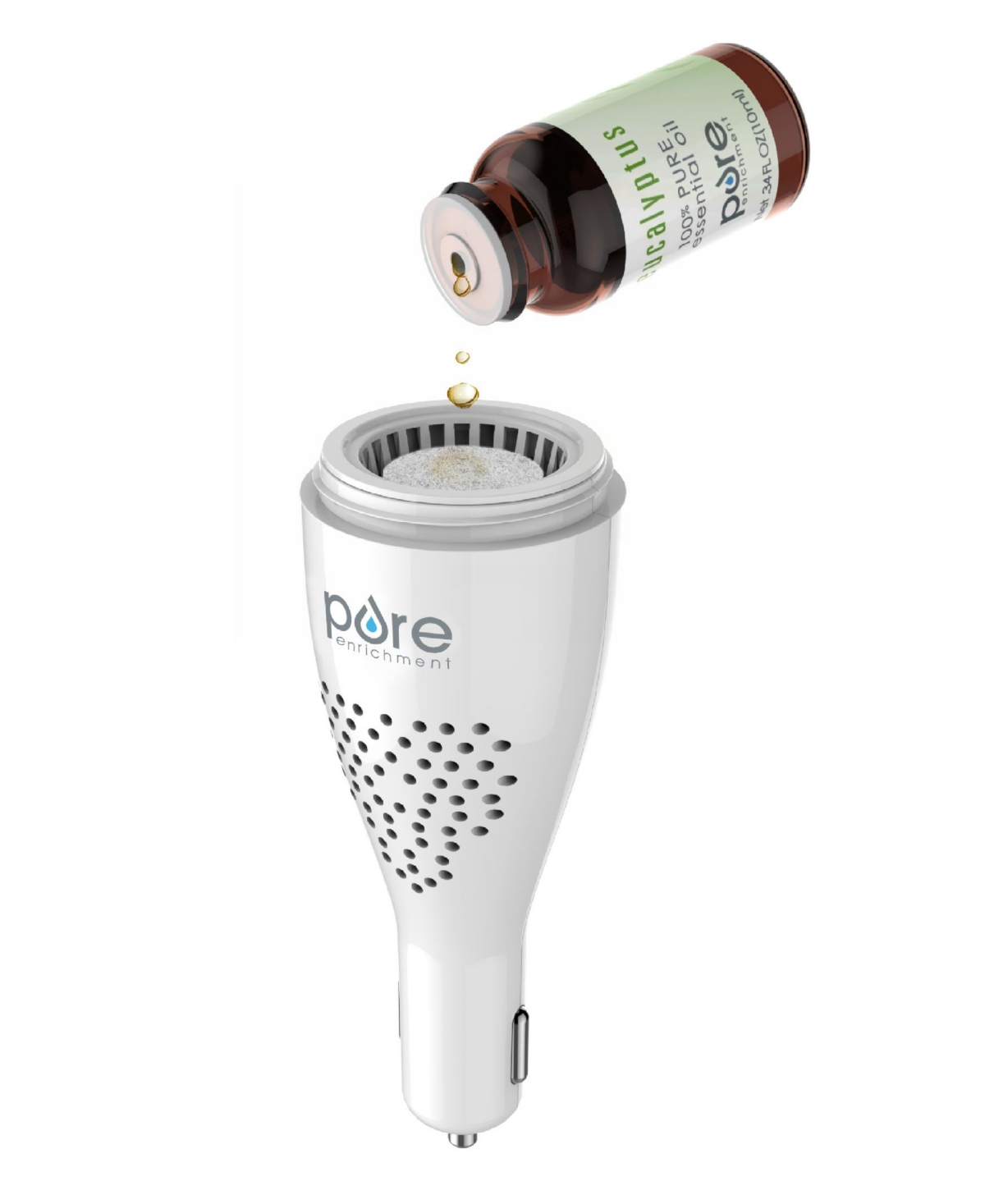 PURE ENRICHMENT PURESPA AUTO OIL DIFFUSER & CAR CHARGER 