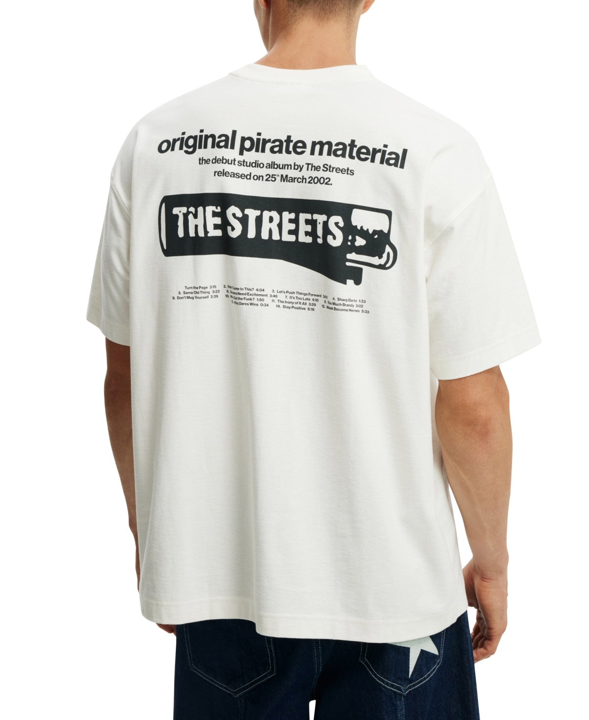 COTTON ON MEN'S THE STREETS BOX FIT PREMIUM MUSIC T-SHIRT 