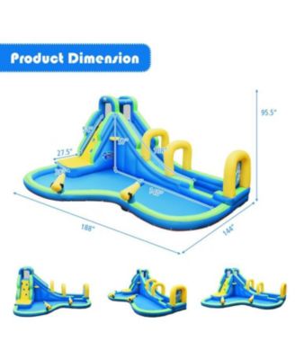Inflatable Water Slide Kids Bounce House Fun Outdoor Playset for Summer Play
