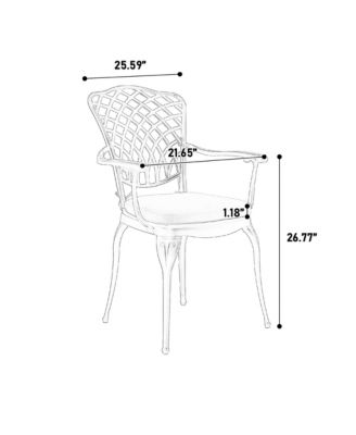 Streamdale 3-Piece Patio Bistro Set with Cushion and Umbrella Hole