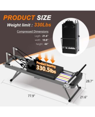 Streamdale Pilates core bed, foldable home high quality, yoga studio same commercial fitness equipment, black