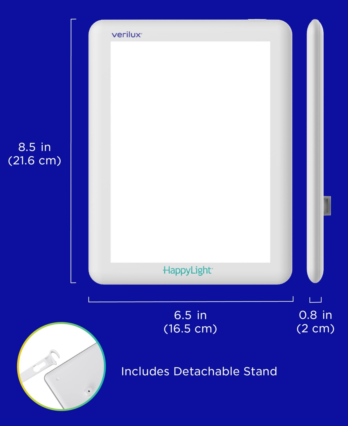 Verilux Happylight Lucent Light Therapy Lamp In White