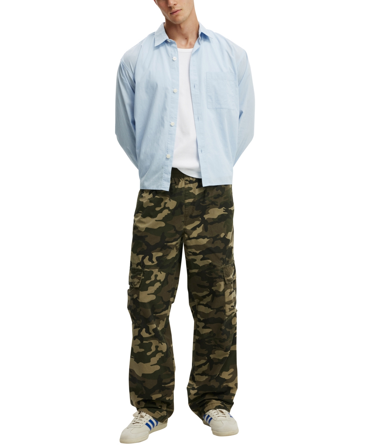 Shop Cotton On Men's Knox Baggy Cargo Pants In Dark Camo