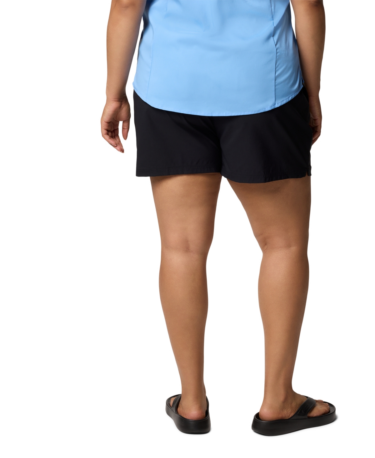 Shop Columbia Plus Size Rugged Water Comfort Stretch Shorts In Black