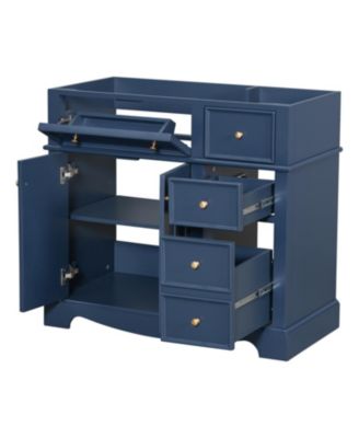 36" Freestanding Bathroom Vanity with Drawers and Shelf