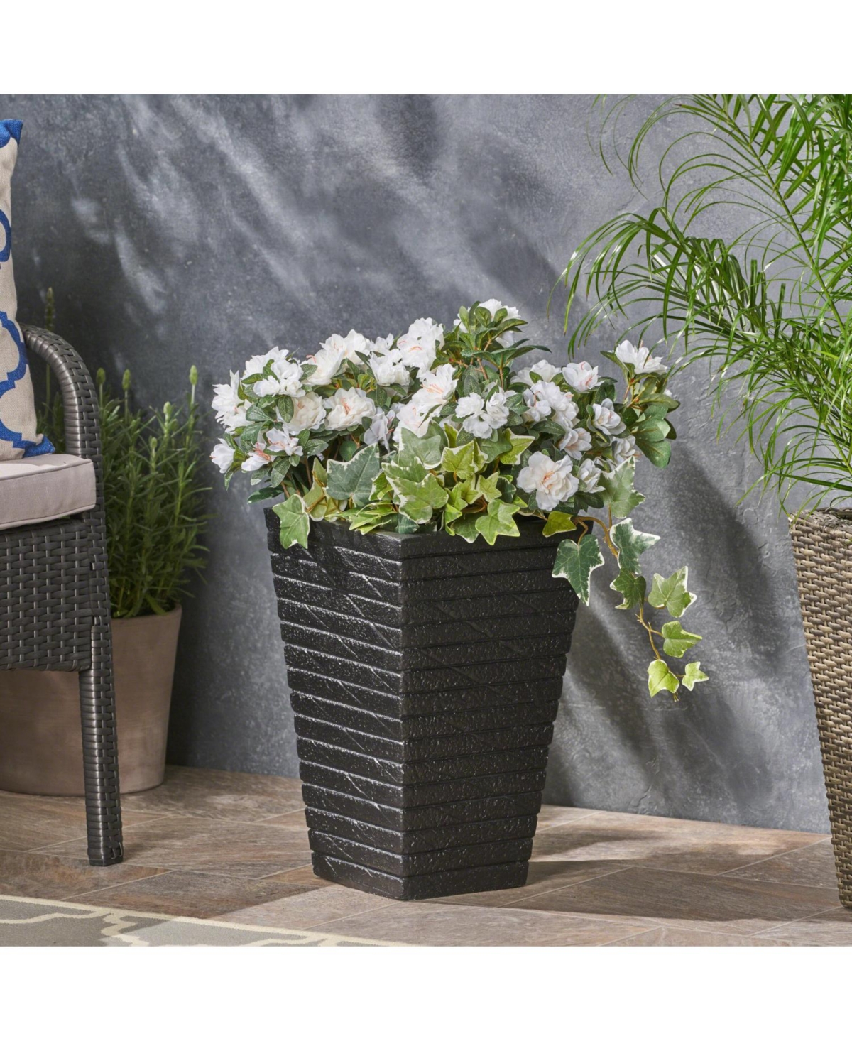 Streamdale Sleek and Sophisticated Tapered Square Planter for Home and Garden