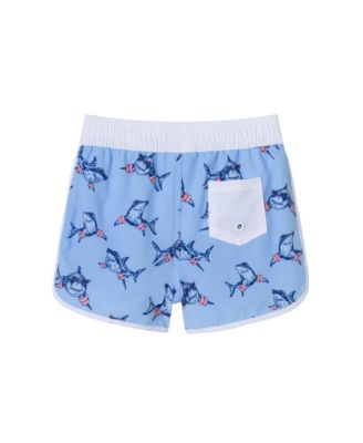 Toddler/Child Boys Navy Shark Graphic Rashguard Set