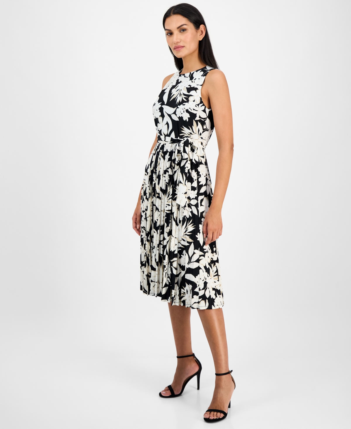 Anne Klein Midi Dress In Black