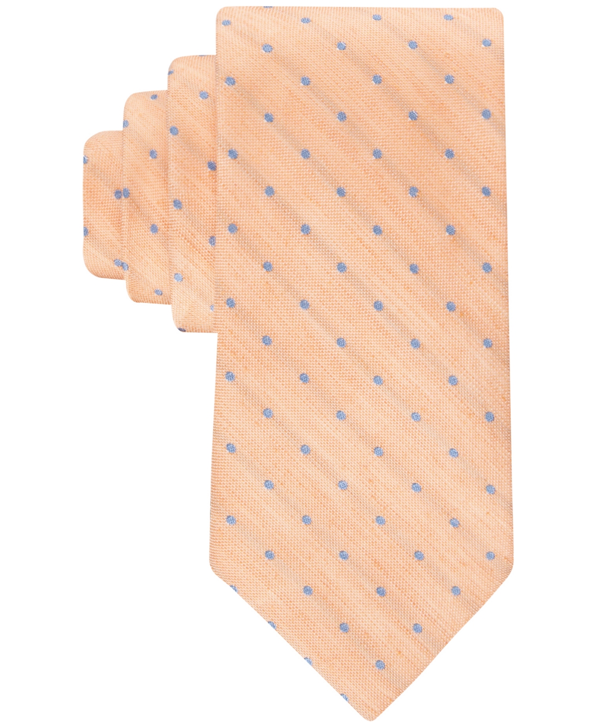 Men's Linen Dot Tie - Orange