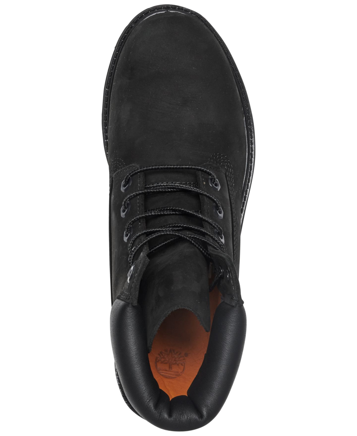 Женские ботинки Timberland 6 Inch Premium Waterproof, цвет: Чёрный нубуковый — фото 5