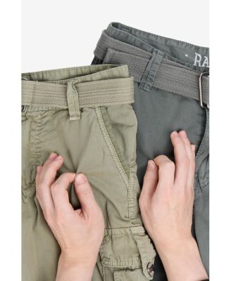 Big Boys 2 Pack Combo Belted Twill Cargo Shorts 8-18