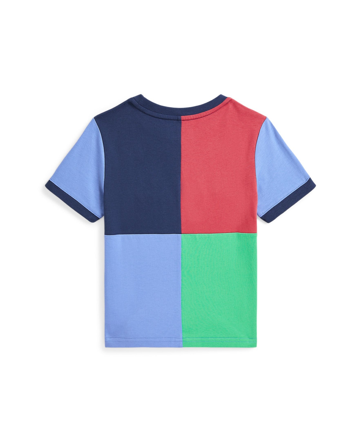 Polo Ralph Lauren Toddler And Little Boys Color-blocked Jersey T-shirt In Harbor Island Blue Multi