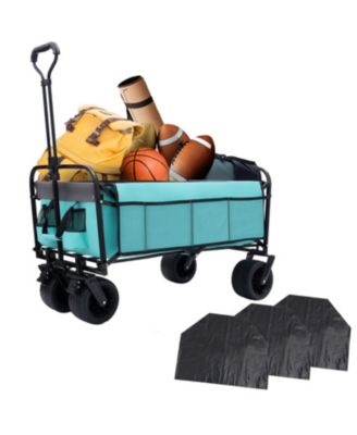 Streamdale 440lbs Collapsible Wagon with Strapping, Beach, Utility, Grocery, Camping, Gardening, Fishing