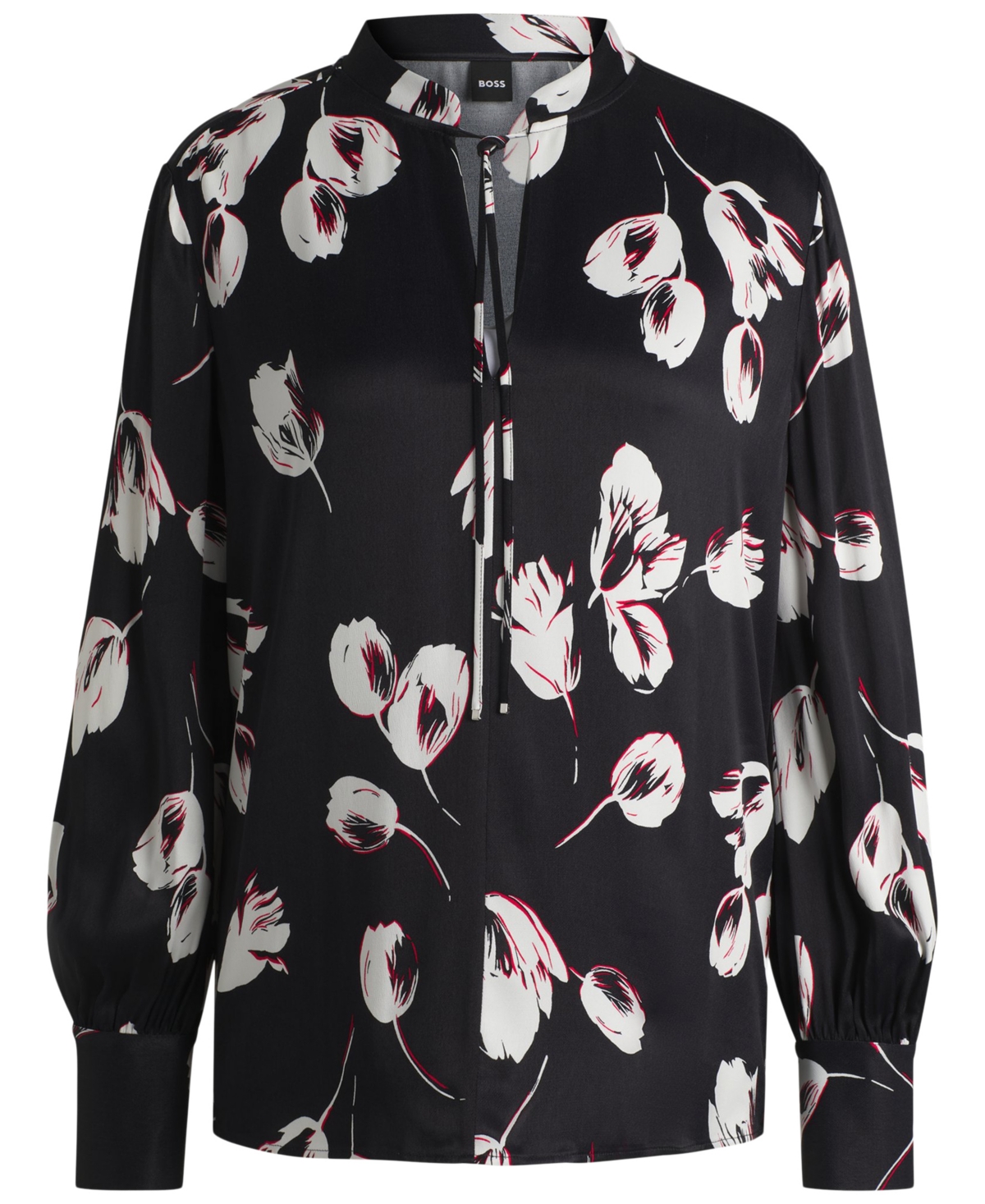 Hugo Boss Floral-print Blouse In Open Miscellaneous