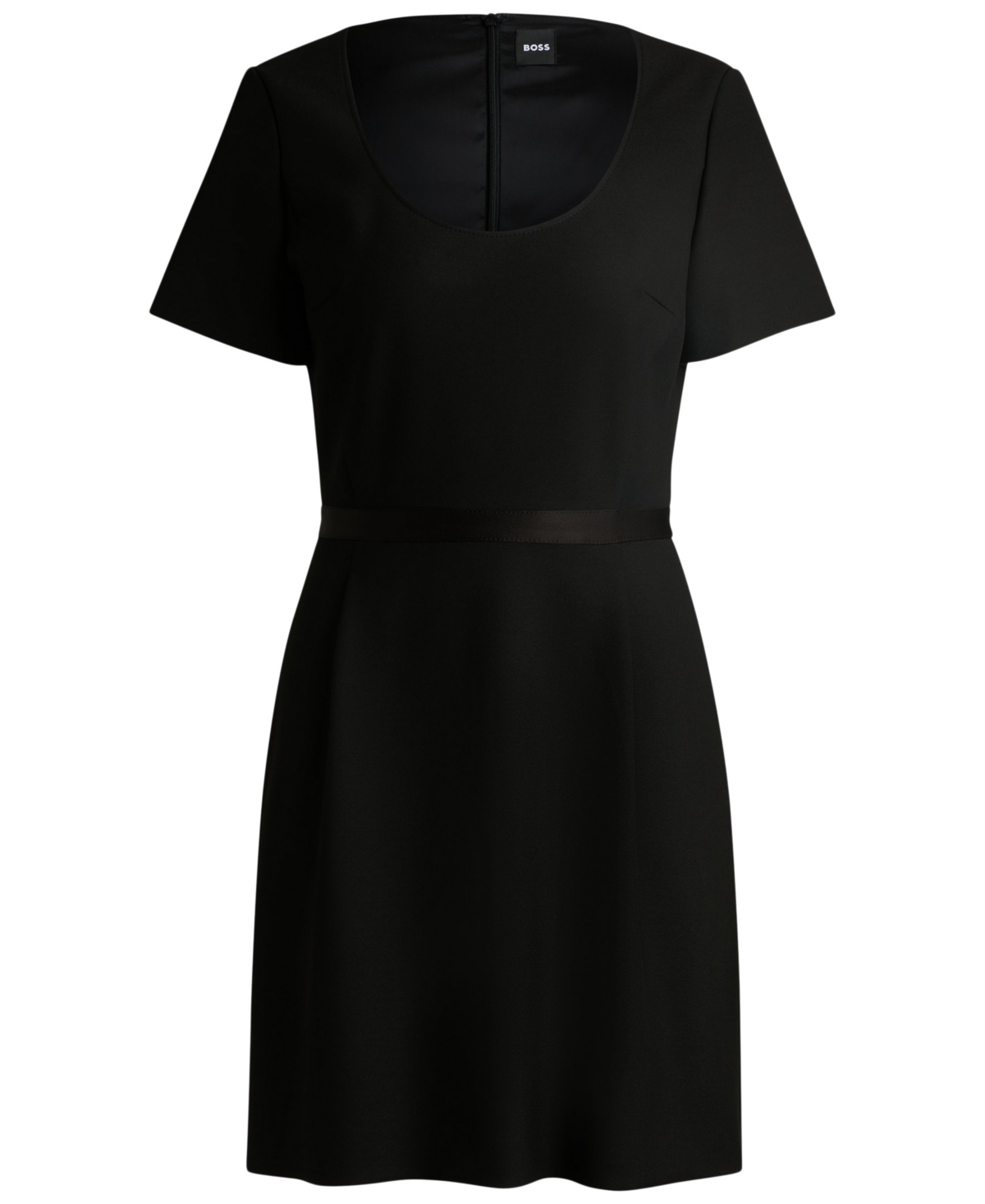 Hugo Boss Boss By  Women's Ribbon Detail Slim-fit Dress In Black