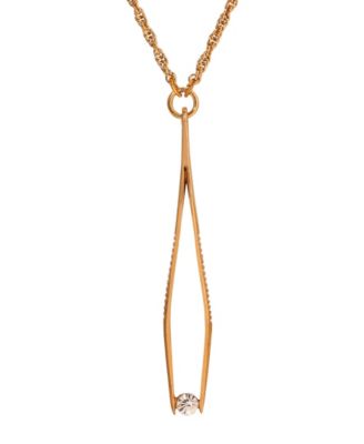 Crystal Tweezer Pendant Necklace
