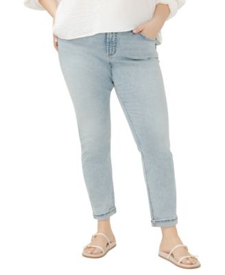 Plus Size Girlfriend Mid Rise Skinny Leg Jeans