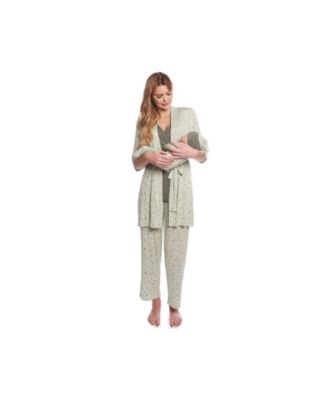 Maternity Analise During & After 5-Piece Maternity/Nursing Sleep Set