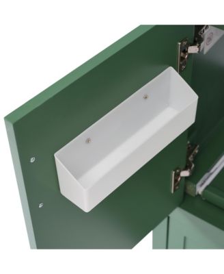 Streamdale 30" Green Bathroom Vanity Set with Sink, Storage Cabinet, Soft Close Drawers, Removable Tray