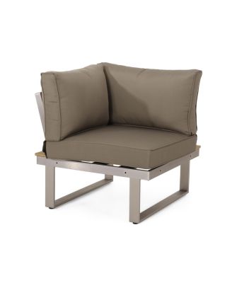 Streamdale Rust-Resistant Sectional Sofa with Faux Wood Accents and Water-Resistant Cushions