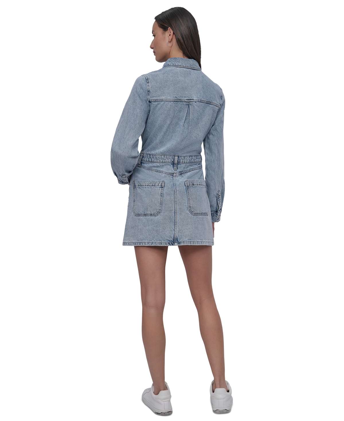 Dkny Jeans Women's Button-down Long-sleeve Denim Dress In Kyp - Chauncey