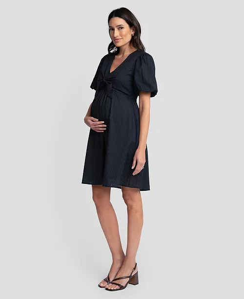 women's maternity front bow dress