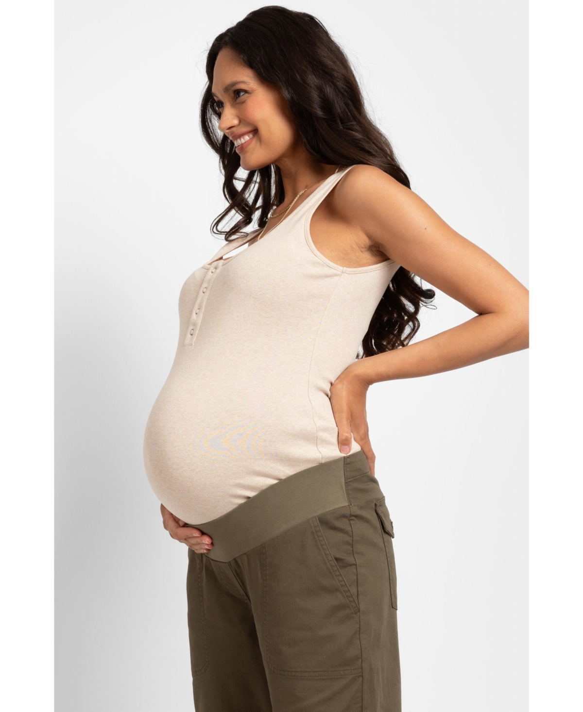 SERAPHINE WOMEN'S UNDER-BELLY CARGO MATERNITY PANTS 